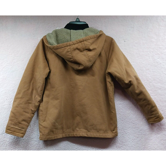 WALLS TOUGH WEAR CANVAS HOODED JACKET w/SHERPA LINING Youth Large 12-14 - Picture 2 of 13